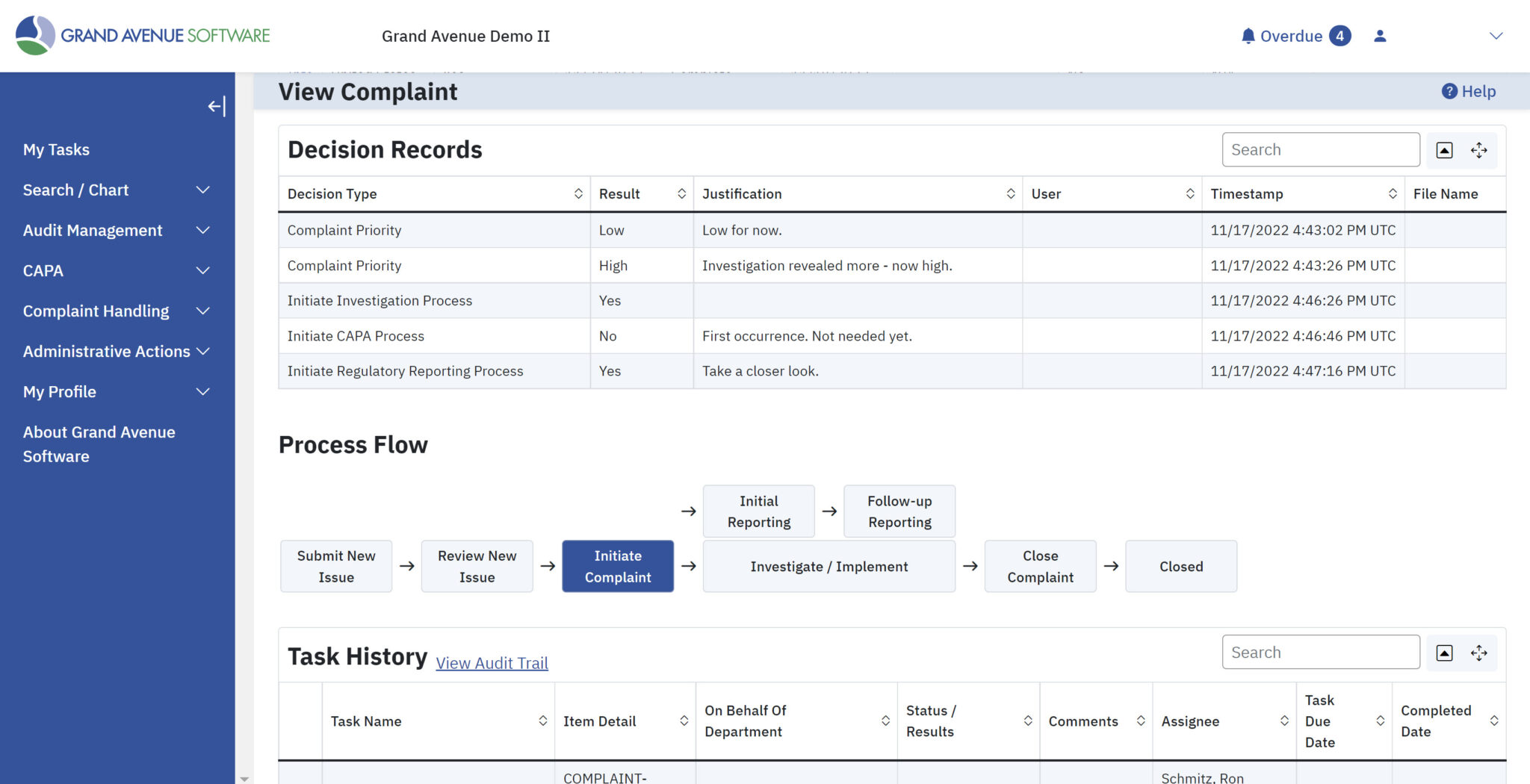 Customer Complaint Management System for Compliance