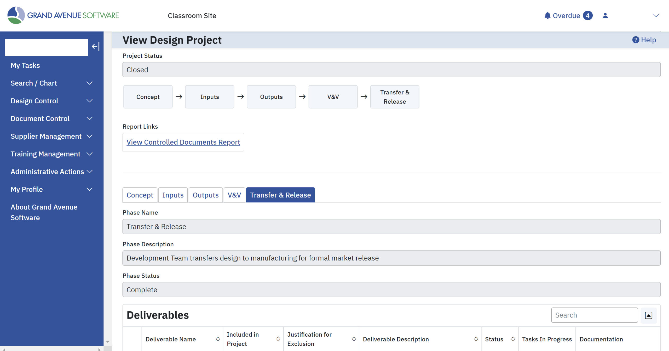 Grand Avenue Software - View Design Project